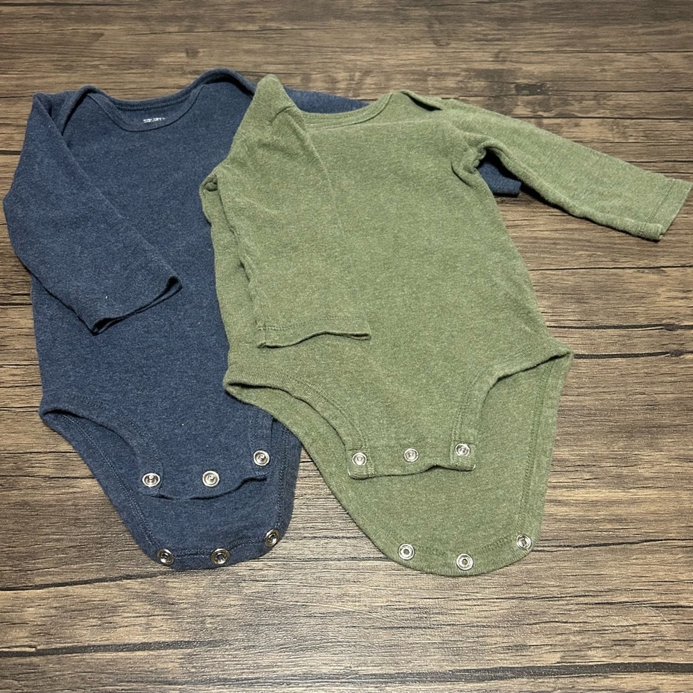 2-Carter’s 9 Month Long Sleeved Bodysuits